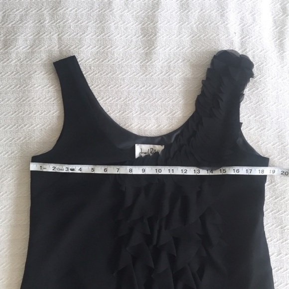 Joseph Ribkoff vintage ruffle little black dress size 8 - Picture 4 of 7